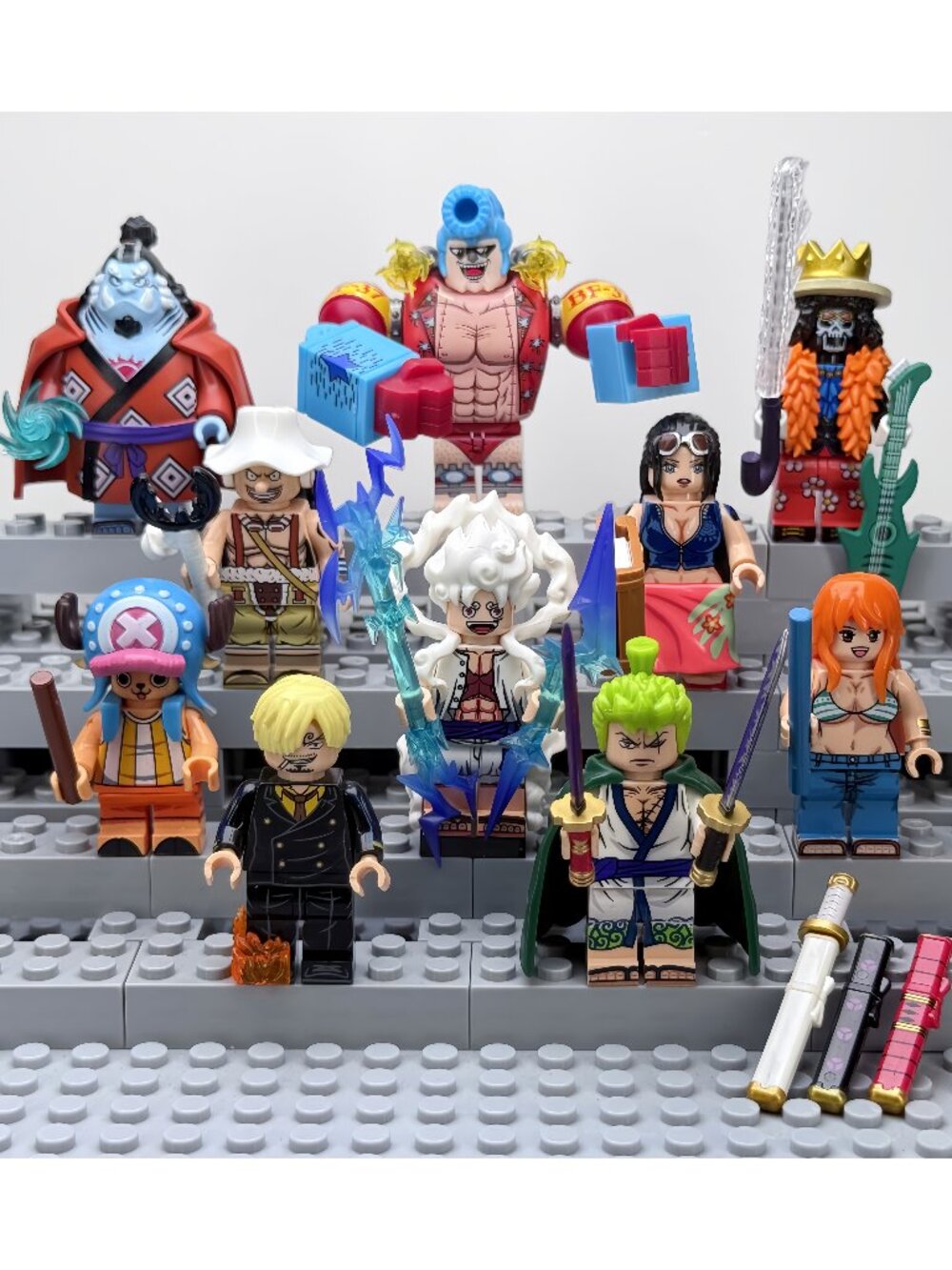 One Piece Straw Hat Pirates Custom Minifigure Lot of 10